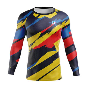 Camiseta de compresión para hombre, para gimnasio, fitness, MMA, BJJ, entrenamiento, protección UV, ropa deportiva de secado rápido - Product Image 1