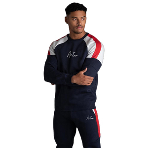New Arrival Crew Neck Sweatshirt Custom Jogging Sweat Suit Mens Cotton Fleece Tracksuit <b>Sets</b> / Unisex Men Sweat Suit - Product Image 4