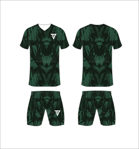 Custom Sublimated Geometric <b>Soccer</b> Jersey Set V-Neck Short Sleeve Moisture Wicking Polyester Adult All Seasons Sportwear - Product Image 4