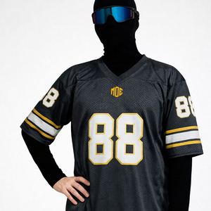 Oferta Especial: Camiseta de Fútbol Americano Personalizada con Textura, para Hombre, Transpirable, de Poliéster, Cuello en V, Uniforme Deportivo, OEM, Marca Privada, Proveedor al por Mayor - Product Image 4