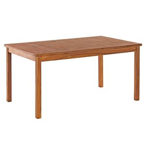Table à manger en teck massif, écologique, durable, imperméable, meubles de jardin d'extérieur pour 4 personnes - Product Image 1