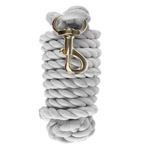 Corde de plomb de cheval en coton de qualité supérieure avec mousqueton en nickel corde de plomb en coton PP faite à la main pour chevaux - Product Image 6