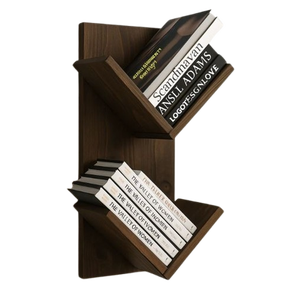 Modern Vintage X-shaped <b>Wall</b> Mounted Wooden Handmade Bookshelf Organizer Multi-Tier Designer <b>Shelf</b> for Books Plants Accessories - Product Image 1