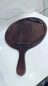 Elegant Acacia Wood <b>Pizza</b> Bat Handcrafted Natural Crafts Polished Technique Salt Lamp Style - Product Image 3