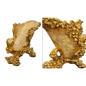 Porte-bouteille vintage en métal en forme de bateau avec motif de fruits, porte-vin décoratif fait à la main pour les fêtes - Product Image 3