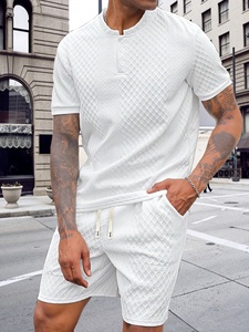 Conjunto de ropa informal moderna de verano para hombre, elegante combinación de camisa de manga corta y pantalones cortos, ligero y cómodo - Product Image 2