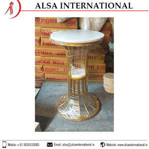 Juego de mesa nido de mármol blanco de diseño personalizado con acabado dorado, los mejores muebles decorativos para sala de estar disponibles a precio de lote - Product Image 6