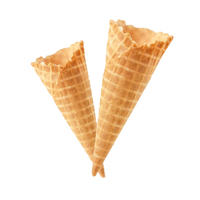 Conos de Helado de Chocolate Suave de Alta Calidad, Conos de Cartón Listos para Comer, 6 Meses de Duración