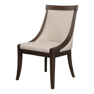 Modern Upholstered <b>Dining</b> <b>Chair</b> with Fabric Seat Wood Frame Rattan Contemporary Design for Home Office & Hotel Use - Product Image 3
