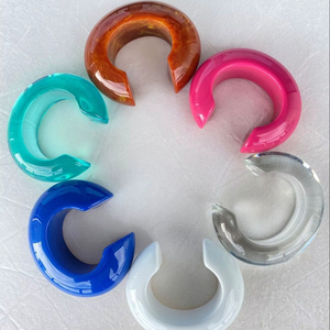 Brazaletes de Resina Transparente Hechos a Mano para Mujer, Joyería de Moda Vintage, Accesorios Artesanales para Fiestas en Casa, Personalizados - Product Image 1
