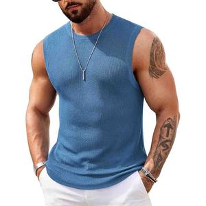 <b>Mens</b> Casual Knitted Tank Tops Crew Neck Sleeveless Muscle T <b>Shirts</b> Summer <b>Beach</b> Tops - Product Image 4