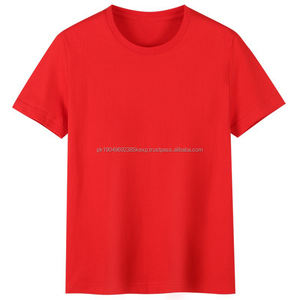 Camiseta de Algodón Peinado de Manga Corta con Diseño de Logotipo Personalizado OEM, Camiseta Cultural de Color Sólido con Logotipo Impreso - Product Image 3