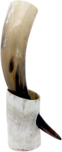 Jarra de Cerveza Vikinga de Cuerno Natural, Hecha a Mano, Jarra de Cuerno de Búfalo, Taza Medieval para Beber, Decoración Rústica Nórdica para el Hogar, Regalo - Product Image 4