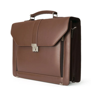 Sacs pour ordinateur portable en cuir véritable à 100 % avec fermeture éclair et poches, très demandés, en vente en ligne - Product Image 5