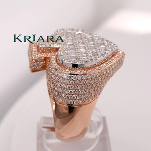 Anillo Unisex de Plata 925 con Diamante Tallado en Corazón, Joyería de Lujo para Compromiso con Diamante Cultivado en Laboratorio - Product Image 4