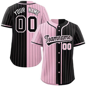 Maillots de baseball personnalisés à col en V, brodés et sublimés, avec dégradé, fabriqués par l'industrie Timer - Product Image 4