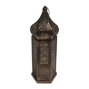 Handmade Moroccan Style Gold Metal Lantern Cutwork <b>Tealight</b> <b>Candle</b> Holder For Home Decor Wedding & Events In Best Price - Product Image 2