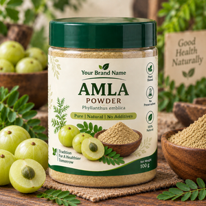 <b>Your</b> Brand Name Amla Seed Powder 100g Pure Natural Herbal Extract Food Grade Spray Dried Oral <b>Supplement</b> No Preservatives - Product Image 1