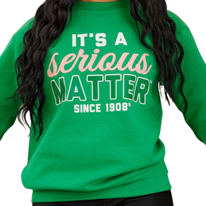 สำหรับ Green Winter Front นี่เป็นเรื่องสำคัญสำหรับเสื้อสเวตเชิ้ตคอกลมพรีเมียมพิมพ์ลายตัวอักษรกรีกสำหรับผู้หญิง - Product Image 2