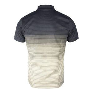 Polo à manches courtes pour homme, à rayures dégradées, coupe classique, design tricoté décontracté - Product Image 2