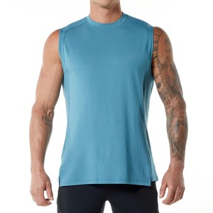 Débardeur court sans manches 100 % coton personnalisé pour homme, style décontracté, délavé à l'acide, pour la gym et le sport, impression DTG - Product Image 4