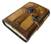 Antikes Unliniertes Vintage-Leder Notizbuch mit Schloss Blanko Persönlicher Organizer Schreibheft Umweltfreundliches Papier Hardcover Geschenk