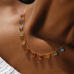 Collar de Novia de Plata 925 con Moissanita y Cristales Redondos, Joyería de Moda para Mujer para Fiestas - Product Image 2