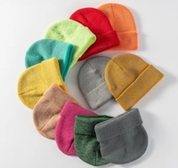 Bonnet tricoté camouflage personnalisé unisexe, chaud d'hiver, à revers, style streetwear décontracté, vente en gros, logo OEM