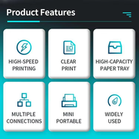 Harga Terjangkau Printer Mini Portabel 58mm 2 Inch Printer Thermal untuk Semua Sistem POS