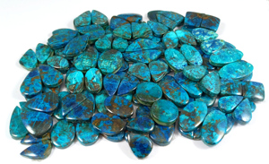 <b>Top</b> Quality Natural Shattuckite Gemstone Pairs Cabochon Pair Bulk Wholesale Price Lot Healing Shattuckite for Jewelry Making - Product Image 2