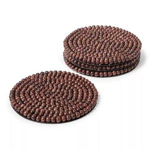 Luxury <b>Beaded</b> Glass Cup <b>Coasters</b> Reusable for Dining Table Premium Craftsmanship Cartoon Design Style - Product Image 3