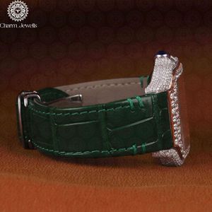 Charm_Jewells Luxury Women's Stainless Steel <b>Watch</b> Square Case 38mm Analog Quartz Sapphire Crystal Leather Band - Product Image 2