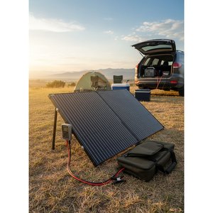Wholesale 200W Portable <b>Foldable</b> <b>Solar</b> <b>Panel</b> Suitcase Kit 200 Watt <b>Solar</b> Charger with Waterproof 20A Controller for RV - Product Image 6