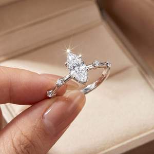 s925 sterling silver moissanite <b>ring</b> hot selling jewelry bulk supply ready stock <b>for</b> cross border business wedding <b>mens</b> band - Product Image 1