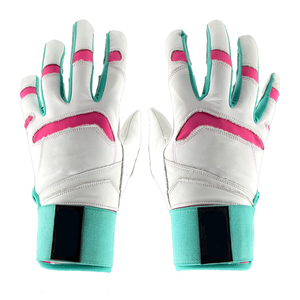 Custom pink white Baseball Batting Gloves <b>Full</b> Finger Breathable Anti <b>Slip</b> Grip Lightweight Performance Gloves for Baseball - Product Image 2