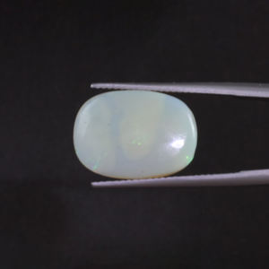IGI Certified <b>White</b> Natural Opal Loose Gemstone 6.40 Carat <b>Cushion</b> Cut 17.5x12.5mm Hand Cut Polished Light Waxing/Oiling Treated - Product Image 3