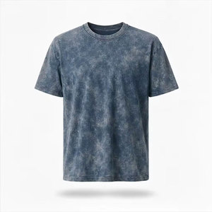 T-shirt vintage délavé à l'acide pour homme, en coton épais et surdimensionné, faible MOQ, style streetwear, OEM - Product Image 1