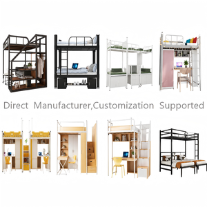 <span class=keywords><strong>Lit</strong></span> mezzanine moderne minimaliste en métal avec bureau intégré et étagères <span class=keywords><strong>pour</strong></span> dortoirs <span class=keywords><strong>étudiant</strong></span>s et petits appartements - Product Image 5