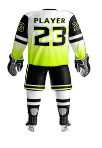 Uniformes de Hockey sobre Hielo al por Mayor, Conjuntos Deportivos con Logotipo Personalizado, Transferencia Térmica, Alta Calidad, OEM, 100% Poliéster, Ecológicos - Product Image 6