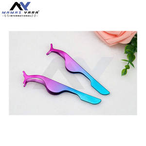 Pince à épiler professionnelle en acier inoxydable pour extensions de cils, outil applicateur de précision, pince de retrait bicolore pour usage en salon - Product Image 5