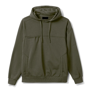 Sweat-shirt à capuche pour homme, bleu marine, 100% polyester, tissu French Terry respirant, coupe classique, couleur unie, logo sur le devant, poche intégrée - Product Image 3