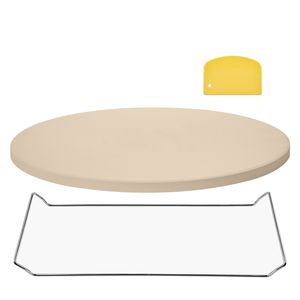 Pietra per Pizza Extra Large da 16 Pollici, Spessore 0,67 Pollici, Resistente al Calore fino a 1450°F, con Supporto - Product Image 1