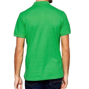 <b>Men's</b> <b>Green</b> Short Sleeve Cotton Pique <b>Polo</b> <b>Shirt</b> Casual Solid Color Breathable Knitted Regular Fit Button Design - Product Image 2