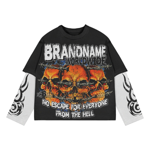 T-shirt en jersey polyester/coton 150g, coupe classique pour homme, col rond, style hip-hop, séchage rapide, respirant, anti-plis - Product Image 6