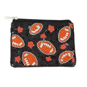 Bolso de Mano de Algodón Hecho a Mano con Patrón de Palmera Amarilla, Bolso Rectangular Naranja con Bordado Artesanal - Product Image 3