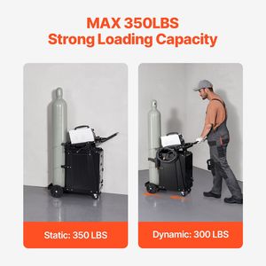 "Welding <b>Cart</b> 350LBS Capacity 2 Drawers Heavy Duty Lockable Anti Theft <b>Storage</b> Cabinet 360 Swivel" - Product Image 3