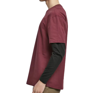 เสื้อยืดคอตตอน 100% คุณภาพสูง สไตล์วินเทจ แบบสั่งทำพิเศษ สองชั้น ทรงโอเวอร์ไซส์ แขนยาว เป็นมิตรต่อสิ่งแวดล้อม สำหรับทุกเพศ พิมพ์ลายดิจิทัล สีพื้น - Product Image 6