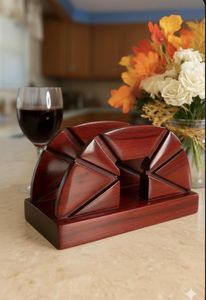 Eco Friendly Wooden Napkin <b>Holder</b> Stylish <b>Tissue</b> Organizer For Dining Table <b>Kitchen</b> Home Restaurant Use - Product Image 2
