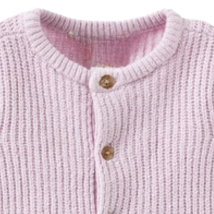 Cárdigan de punto rosa claro para bebé con texto de corazón, suéter de algodón suave de manga larga con botones frontales para recién nacidos, bebés y niños pequeños - Product Image 4