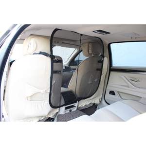 Barrière de sécurité pour siège arrière de voiture pliante en maille de protection carrée à crochet facile pour chiens chats enfants - Product Image 2